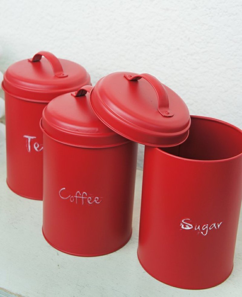 下雨天特惠价:午茶时光储物罐(3个一组) storage tanks for your coffee, tea, sugar (3 in one) - 茶具/茶杯 - 其他金属 