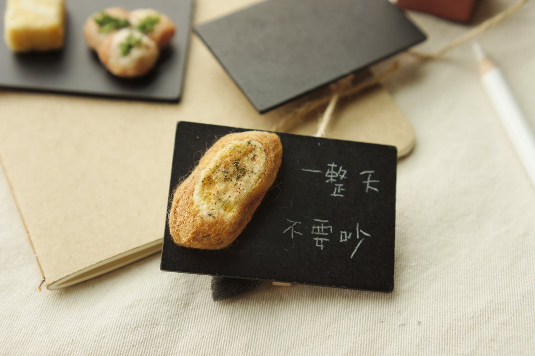 下午茶\甜点\面包\羊毛毡\手工\文创\手工 \办公室文具\磁铁\memo木夹 - 玩偶/公仔 - 羊毛 咖啡色