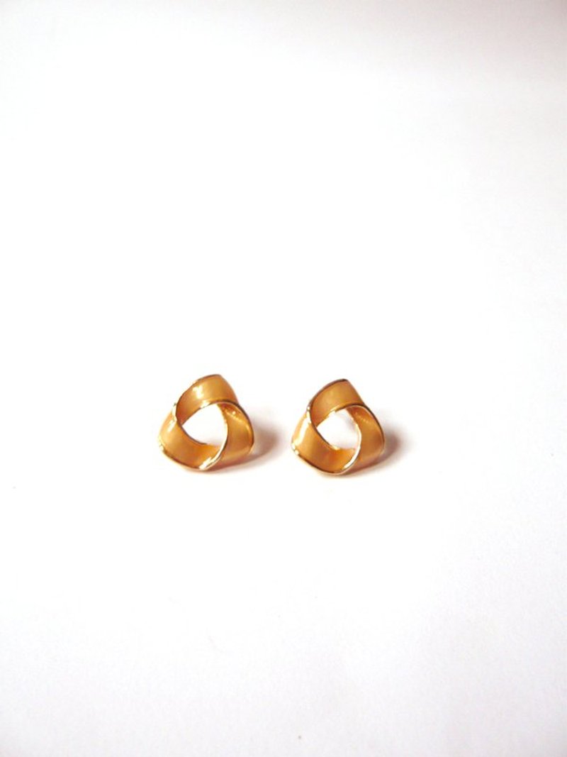 波浪甜甜耳环(水蜜桃橘) - 耳环/耳夹 - 其他金属 绿色