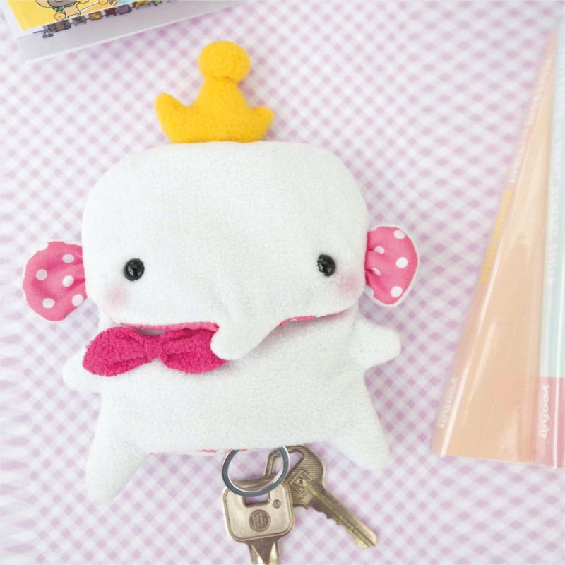 《Balloon》钥匙套-皇冠象 - 钥匙链/钥匙包 - 其他材质 白色