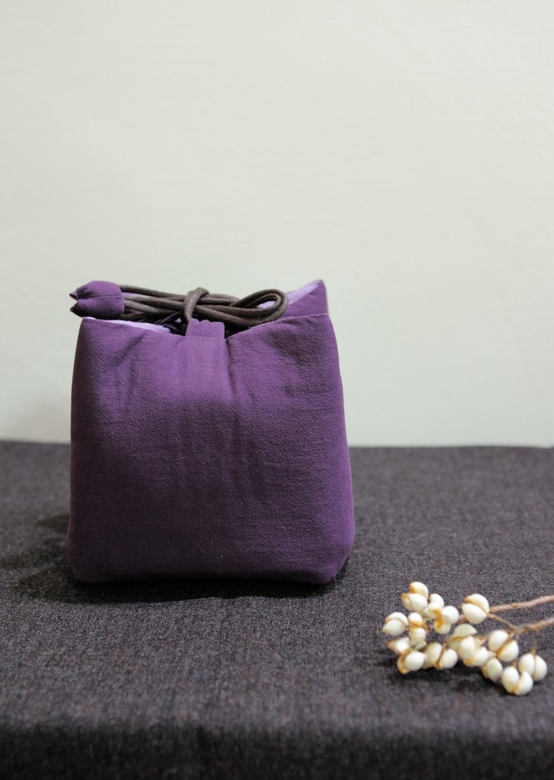 = BoBo Pig =   茶人 杯壶 茶壶保护套 茶道具 茶壶袋 / 柿子袋 / 四杯壶袋  [桃粉] - 随行杯提袋/水壶袋 - 其他材质 