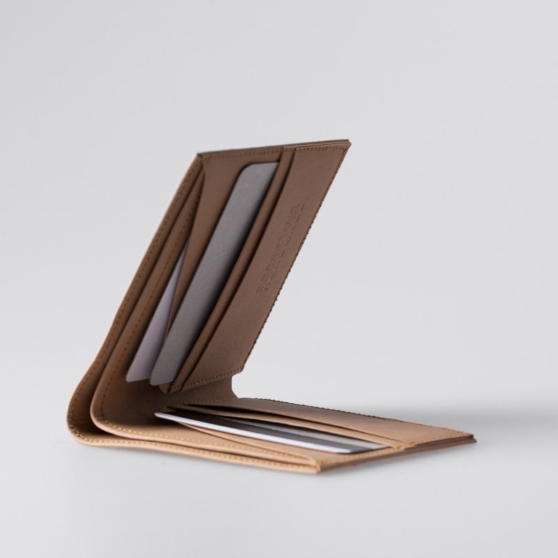 简约 极薄款 可水洗纸 短夹 / 纸钱包 / 纸皮夹 / 深棕 手工订制 - 皮夹/钱包 - 纸 咖啡色