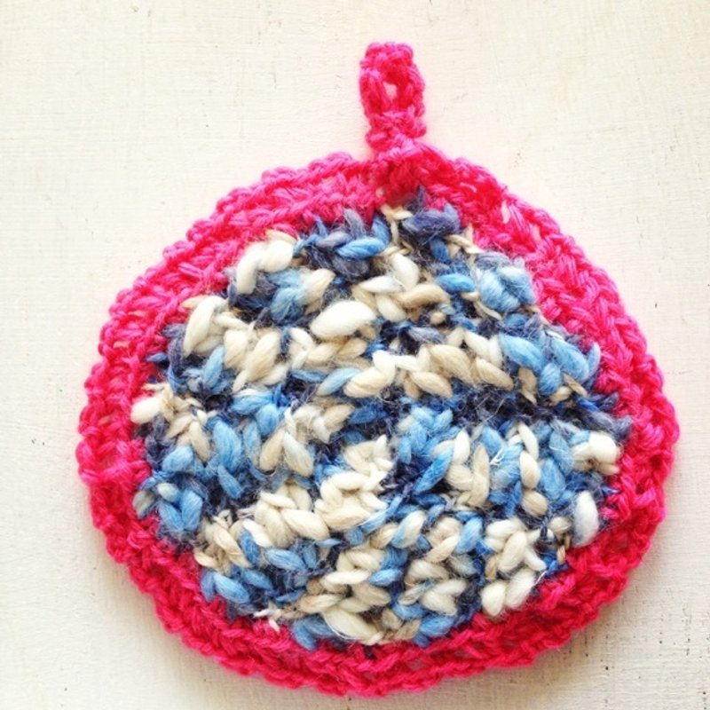 隔热垫--手工编织一点点红通通 - 玩偶/公仔 - 羊毛 