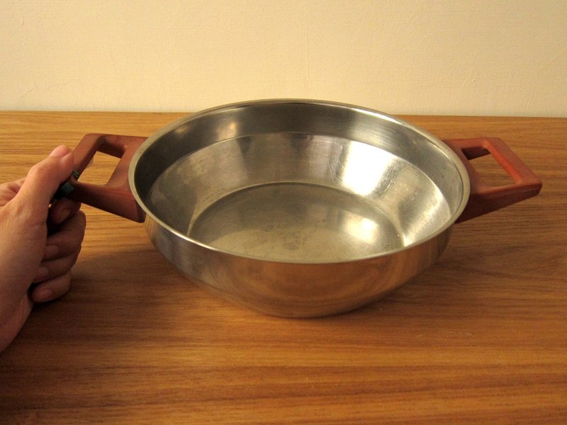 瑞典NILSJOHAN不锈钢棕把浅锅 - 厨房用具 - 其他金属 咖啡色