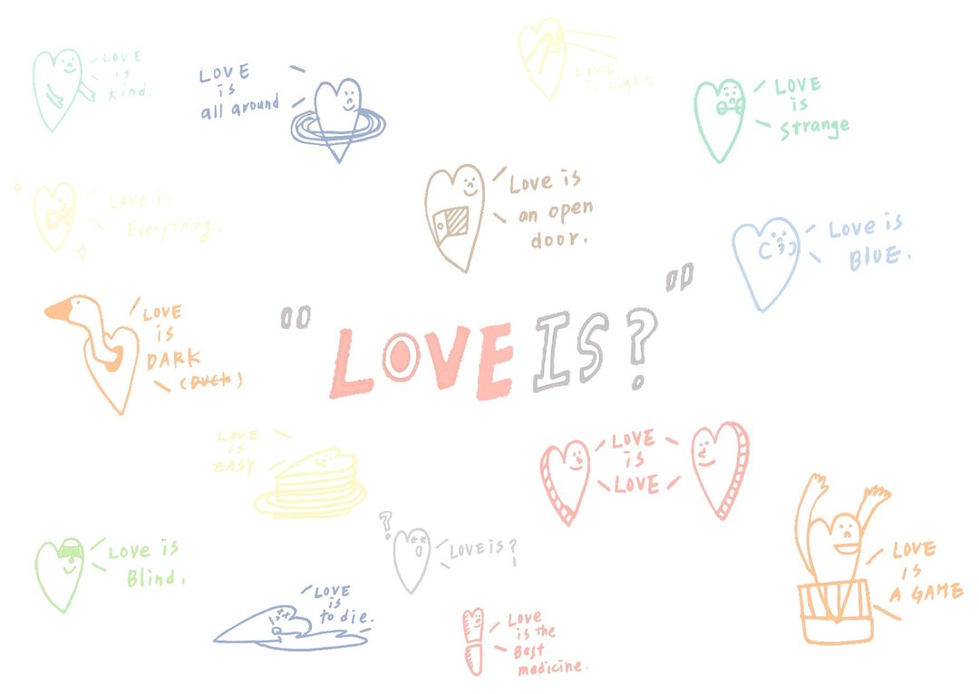 Love is ? 爱是什么 ｜贴纸组 - 贴纸 - 纸 红色
