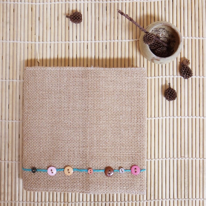 手作书衣笔记本【自己的节奏】深咖麻款  (小本) - 笔记本/手帐 - 其他材质 咖啡色