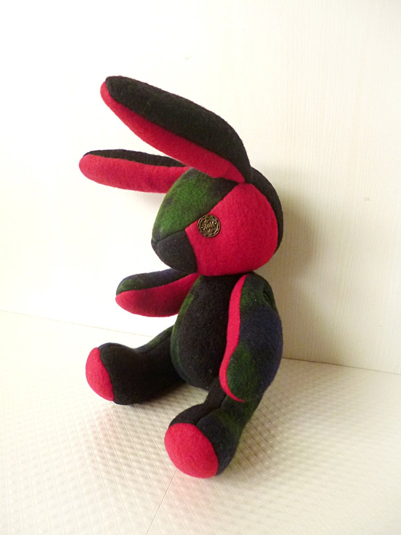 POPO│爱丽丝 兔│手作.红配绿.格子│ - 玩偶/公仔 - 其他材质 红色