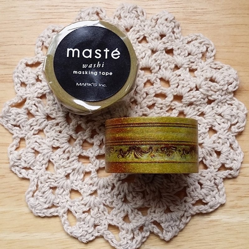 maste Masking Tape 和纸胶带 Multi系列【古典边框 (MST-MKT31-A)】 - 纸胶带 - 纸 金色