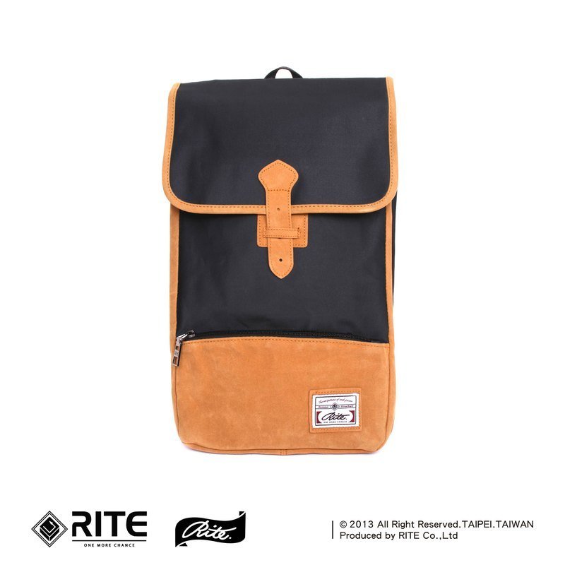 ｜翻盖小书包-黑帆布｜ - 侧背包/斜挎包 - 防水材质 黑色