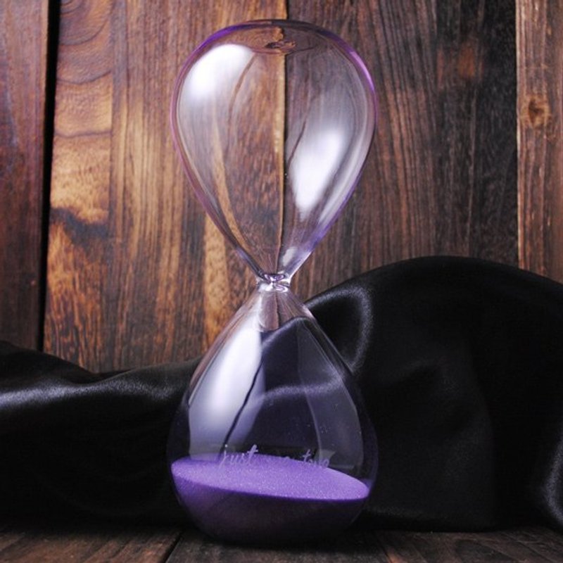 30MINS【MSA GLASS ENGRAVING】(紫色)北欧水滴沙漏 30分钟 玻璃雕刻 刻字沙漏 客制化 - 其他 - 玻璃 紫色