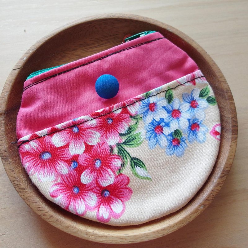 Cha mimi。圆形缺一角钱包 Round purse!-春神来了 - 零钱包 - 其他材质 粉红色