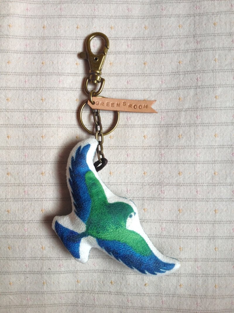 ＊不完美＊动物吊饰/钥匙圈---【燕子/海绿树燕-展翅飞翔】 - 胸针 - 其他材质 蓝色