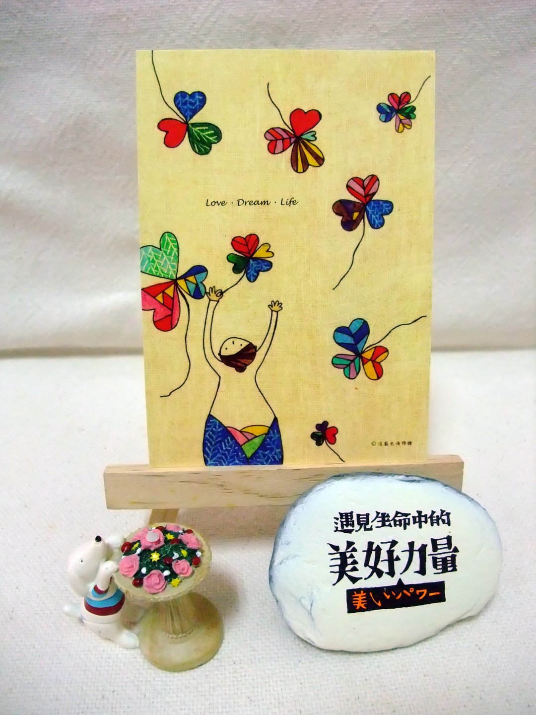 【明信片】植物女孩系列の幸运心 - 卡片/明信片 - 纸 多色