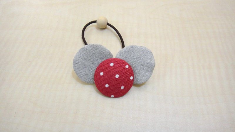 手感布包扣发束 - 红水玉 - 发饰 - 其他材质 红色