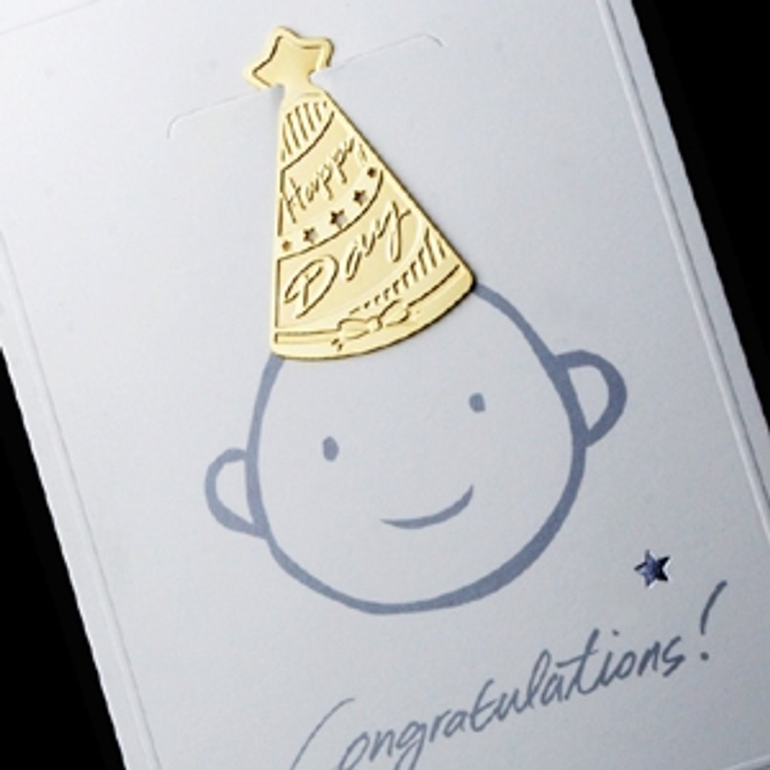 Dessin x Bookfriends-18K金造型书签-Birthday hats,BZC28938 - 贴纸 - 纸 白色