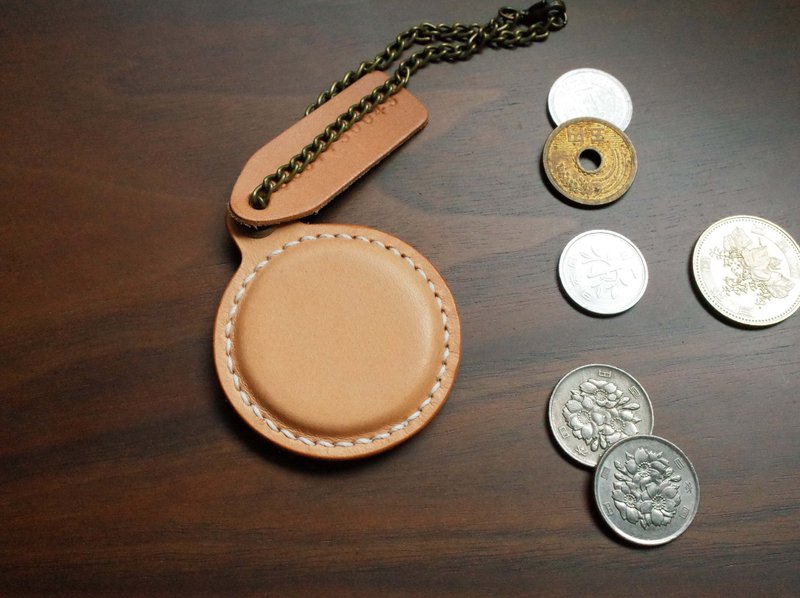 悠游卡晶片吊饰－A款－原色 - 其他 - 真皮 卡其色