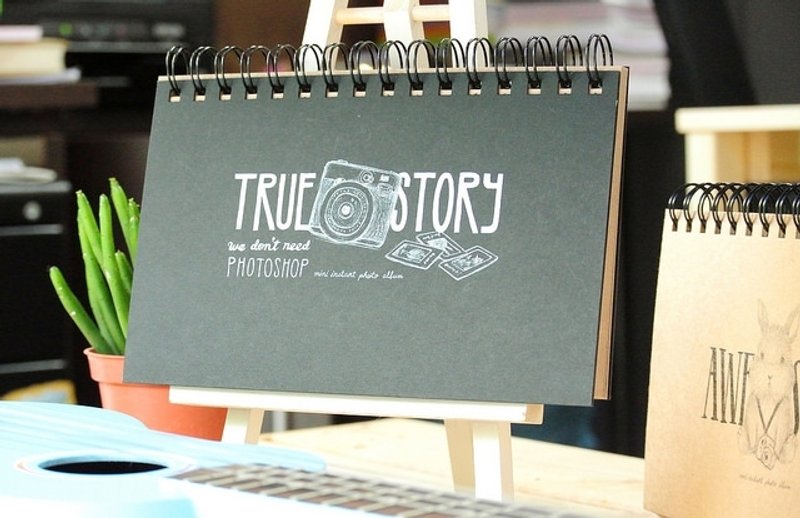 mini album 拍立得相本 v.3-黑卡/TRUE STORY - 相簿/相册 - 纸 黑色