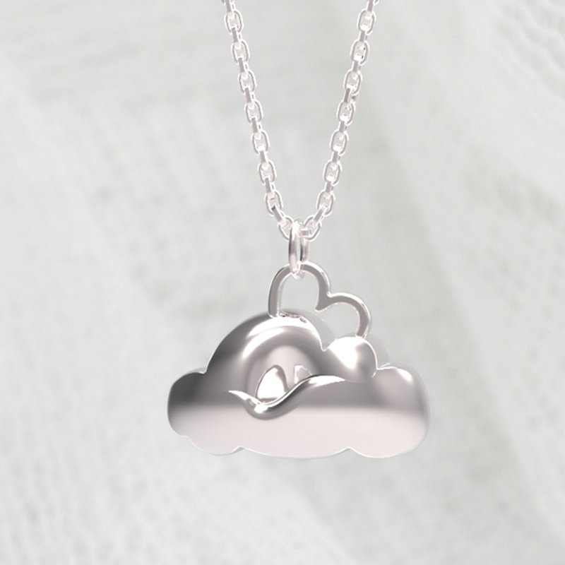 摘朵心心上云端--附赠链条(全馆含税价) - 项链 - 其他金属 白色