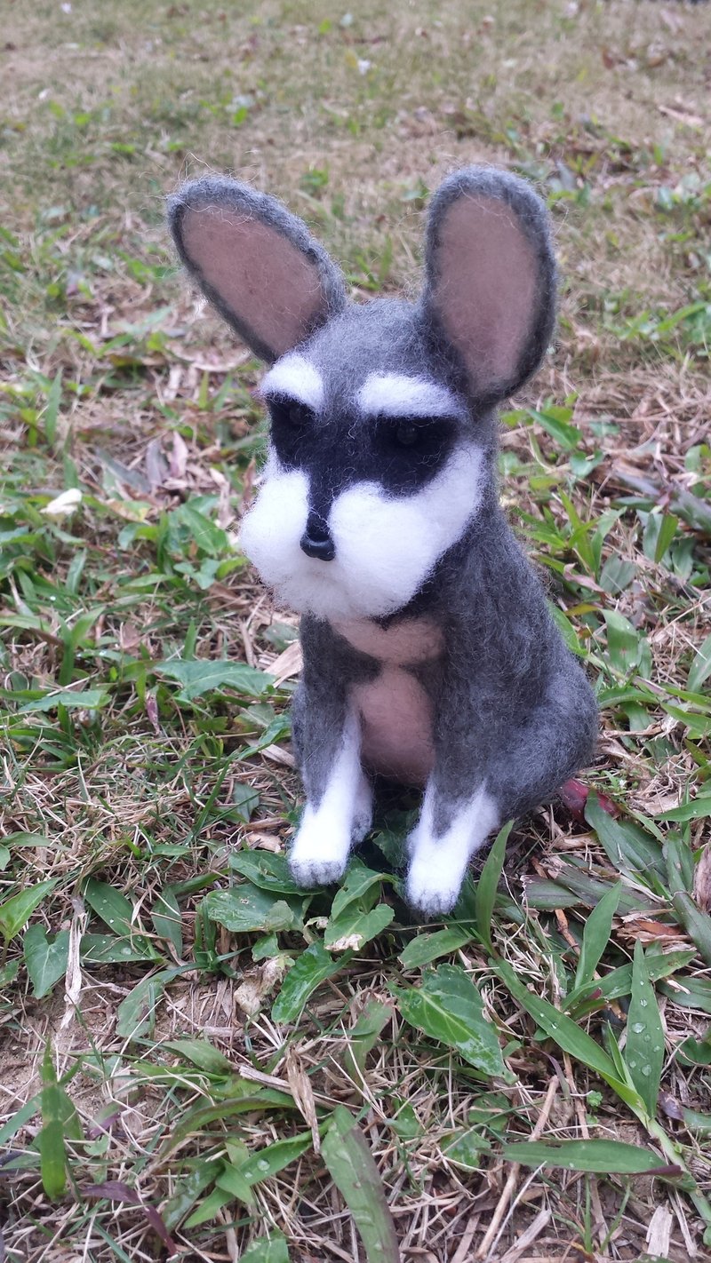 ☆ 羊毛毡 雪纳瑞犬  史纳沙  Schnauzer  ☆ (定制化) (15cm) - 其他 - 羊毛 多色