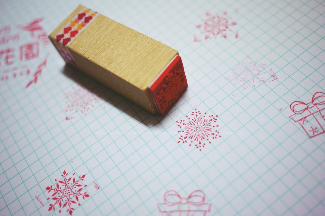 Merry Xmas ! 圣诞节快乐 ! 手写圣诞卡、手帐、年历、日志必备☞印章组 [ 圣诞树、礼物、雪花、圣诞袜、拐杖糖、蝴蝶结、手套、雪橇、麋鹿、圣诞老人老公公 ] - 年历/台历 - 木头 