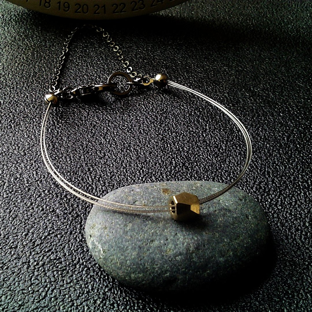 EarringFanatic宇宙单一多角流星体黄铜金银色手链 - 手链/手环 - 其他金属 多色