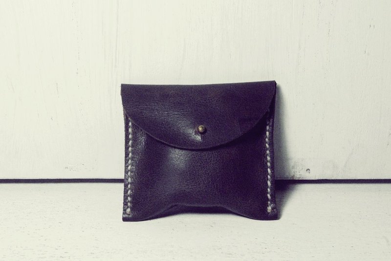 ~后菜园~自制配件 小牛皮零钱包  BC-61 VINTAGE/USED/MOD'S - 零钱包 - 真皮 黑色