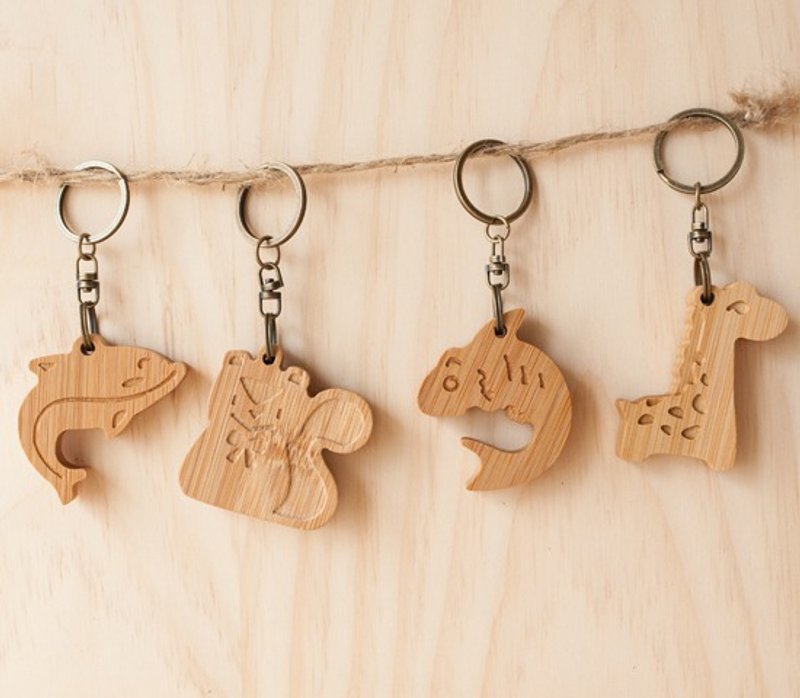 ❀❀❀情人节专属-成双成对钥匙圈❀❀❀ - 钥匙链/钥匙包 - 竹 咖啡色