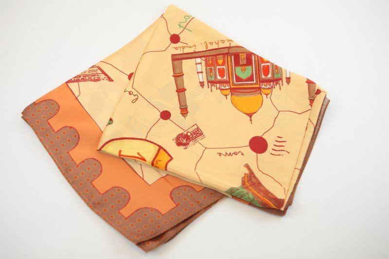 Asama设计师丝巾/ 旅行的意义Bon Voyage - 丝巾 - 其他材质 多色