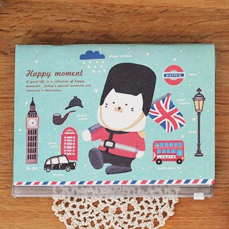 *Mori Shu*旅行记忆票根收藏本-包子猫英国伦敦篇(附收纳书套) - 笔记本/手帐 - 纸 多色