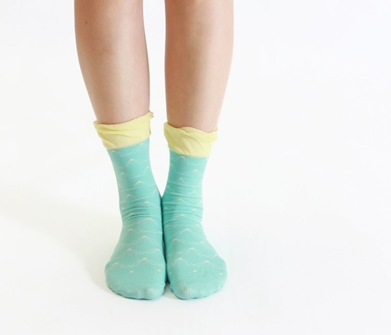 隔宿露营1又1/4袜 - 袜子 - 其他材质 蓝色