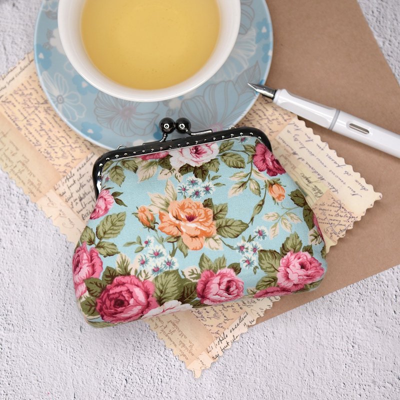 【现货*1】蓝花风 口金包零钱包 - 零钱包 - 棉．麻 