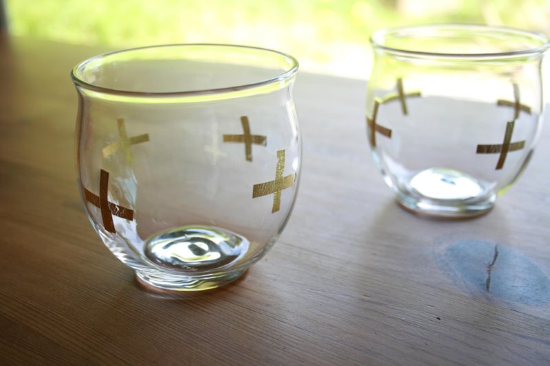 十字架手工吹玻璃红酒杯 - 茶具/茶杯 - 玻璃 