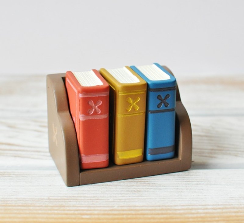 【日本Decole】书架书本造型印章（三种图案） - 印章/印台 - 其他材质 多色