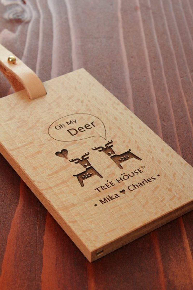 木制悠游卡套-Oh My Deer - 证件套/卡套 - 木头 咖啡色