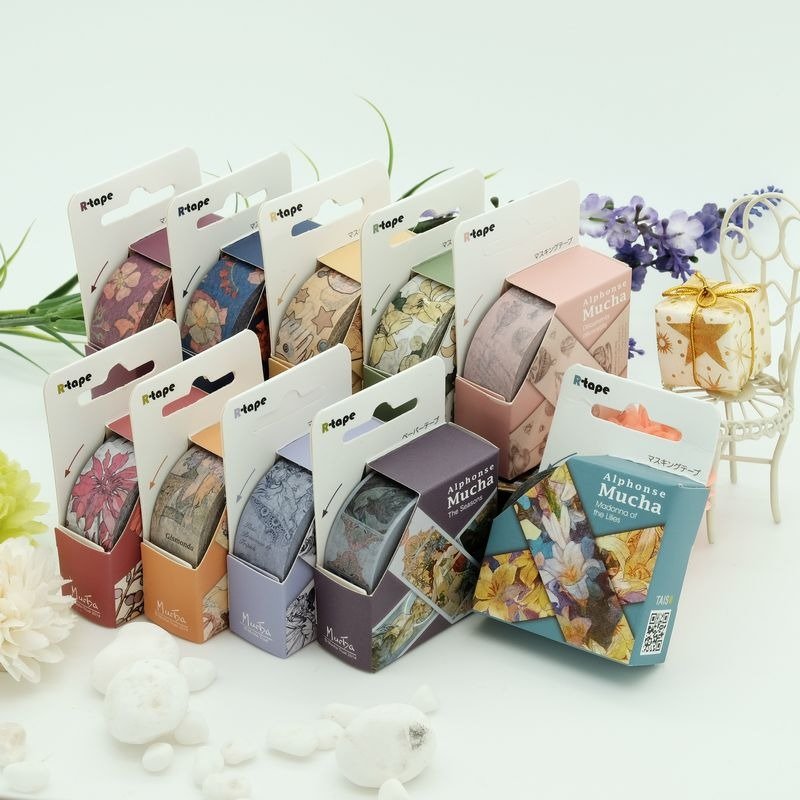 十分幸福TAISO 艺术大师 慕夏 幸福交响曲全系列纸胶带组 - 纸胶带 - 纸 