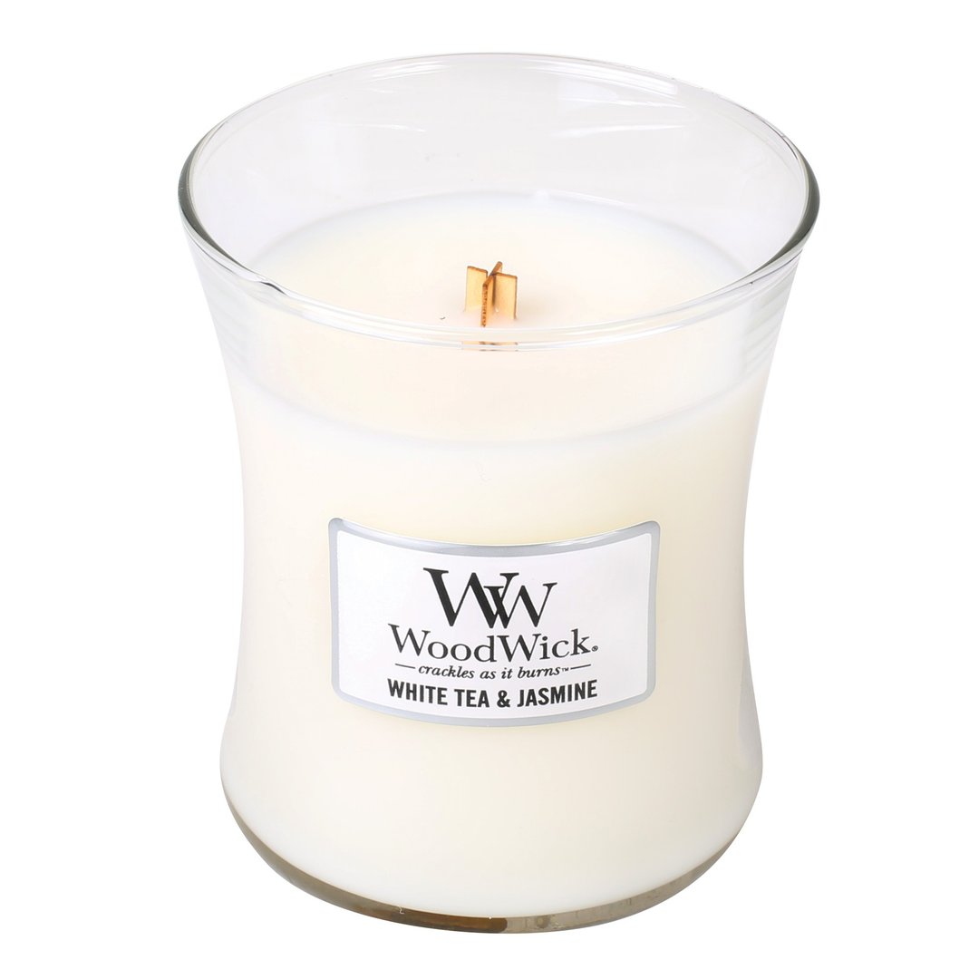 【VIVAWANG】WW 10 oz. 经典香氛蜡烛- 白茶茉莉。白茶与茉莉的淡淡清香，完美的融合了红衫与玫瑰。 - 蜡烛/烛台 - 蜡 白色