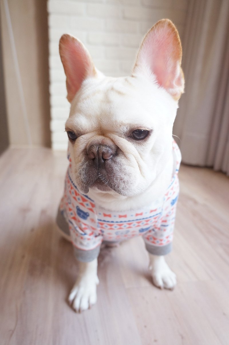 (售完)-法斗帽T-北欧条纹-浅米灰(XL号) - 衣/帽 - 其他材质 白色