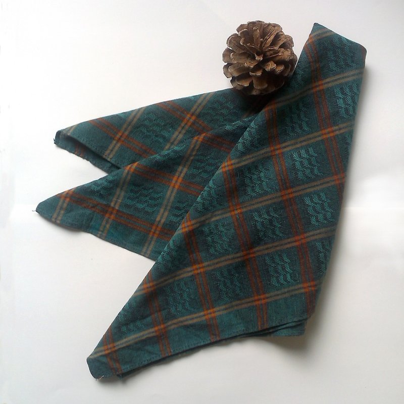 寻宝古着-阿嬷的墨绿色手巾 - 其他 - 棉．麻 绿色