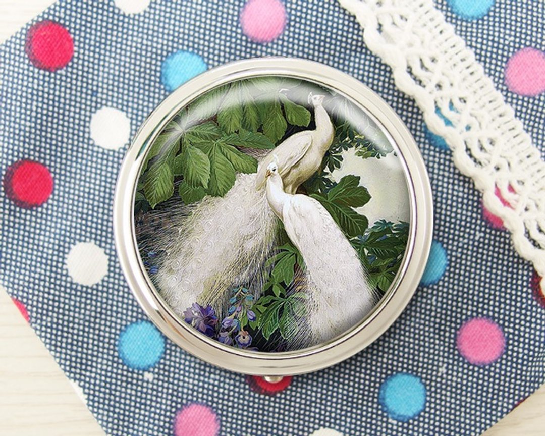 白色孔雀 - 饰品收纳盒/收纳用品/镜子盒【Special U Design】 - 收纳用品 - 其他金属 白色