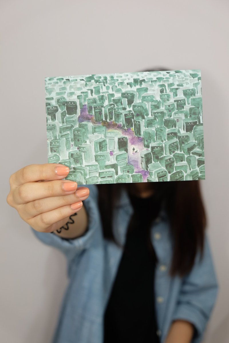 KATRINA 《信箱》 明信片 - 卡片/明信片 - 纸 绿色