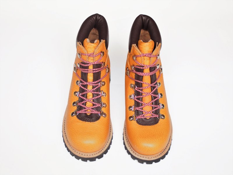 【Yama Girls 山系女孩】 ASPEN BOOTS 德国防水牛皮 登山鞋 黄色 - 女款休闲鞋 - 真皮 黄色