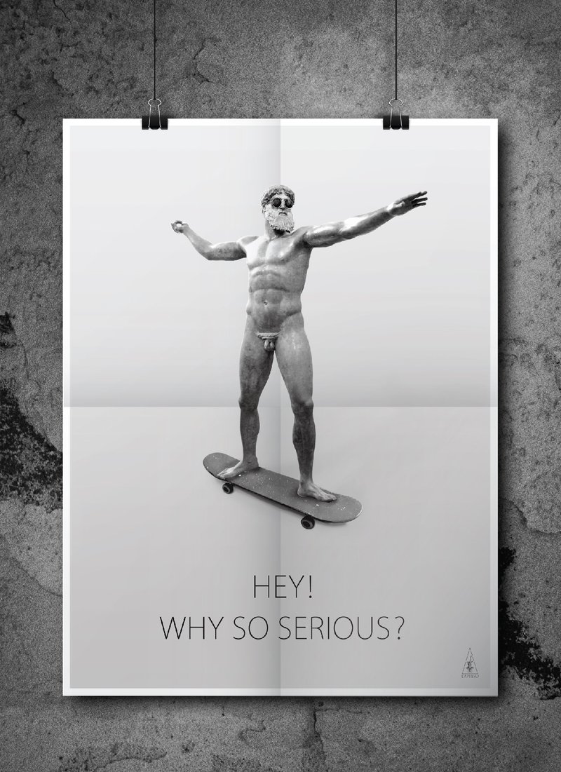 L'appeso倒吊人 Take It Easy大海报 - 墙贴/壁贴 - 纸 灰色