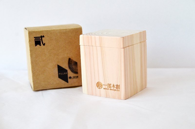 【一郎木创馆】心持木收纳柱-贰寸柱 - 耳环/耳夹 - 木头 金色