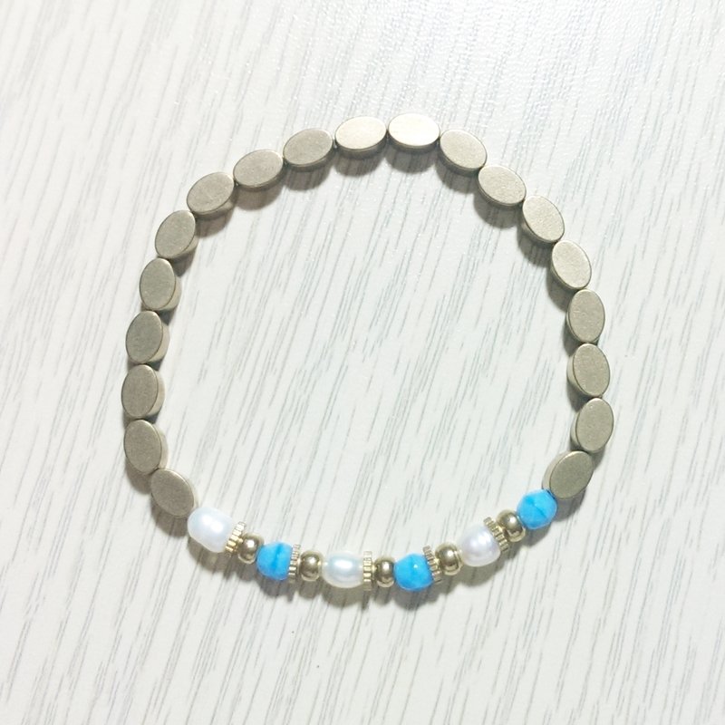 〈 蓝海 〉 黄铜 手链 手环 细 - 手链/手环 - 其他材质 金色