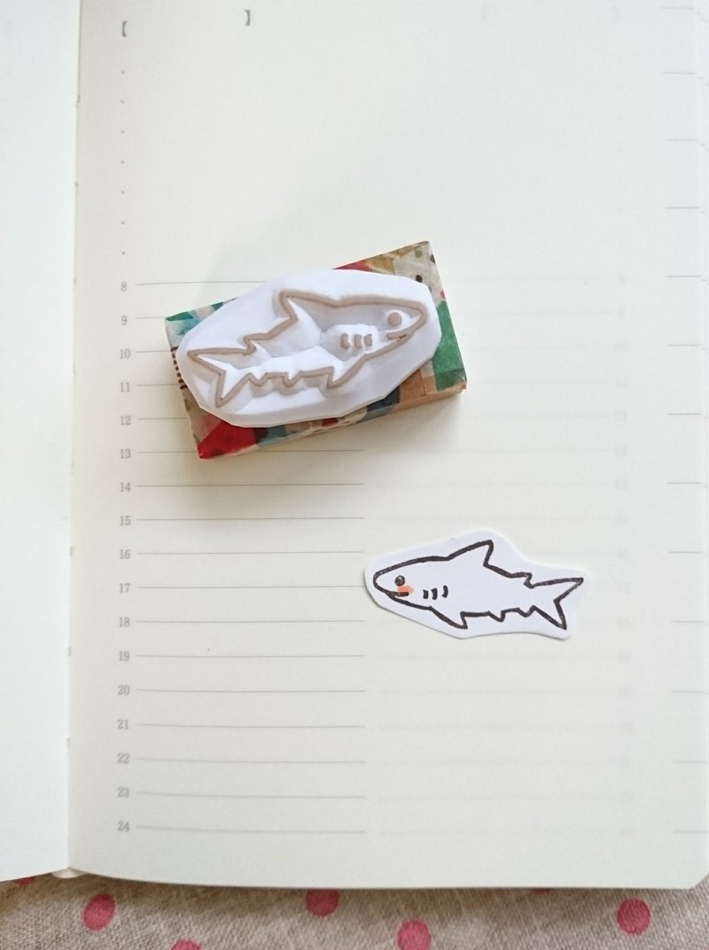 小小鲨鱼 - 印章/印台 - 橡胶 白色