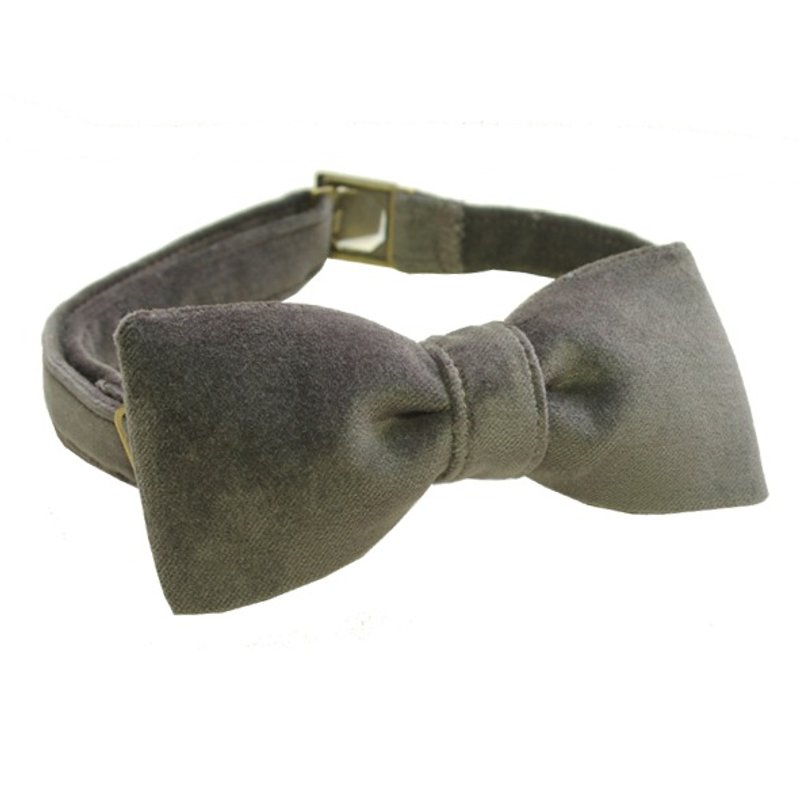 魔法巫师糖果 绒布领结__史莱哲林雅痞口味(灰色) - 领带/领带夹 - 其他材质 灰色