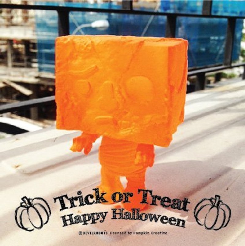 万圣节 南瓜僵尸豆腐人公仔 全球限量40支 - 其他 - 其他材质 橘色