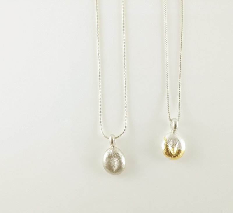 种子系列Seed collection 纯银项坠 SDP004 古法熔银 - 项链 - 纯银 银色