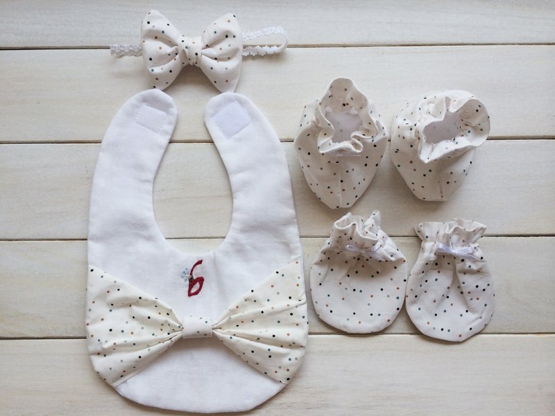 MIT手作 初生纯白女宝宝 满月弥月礼物 附包装 - 满月礼盒 - 棉．麻 多色