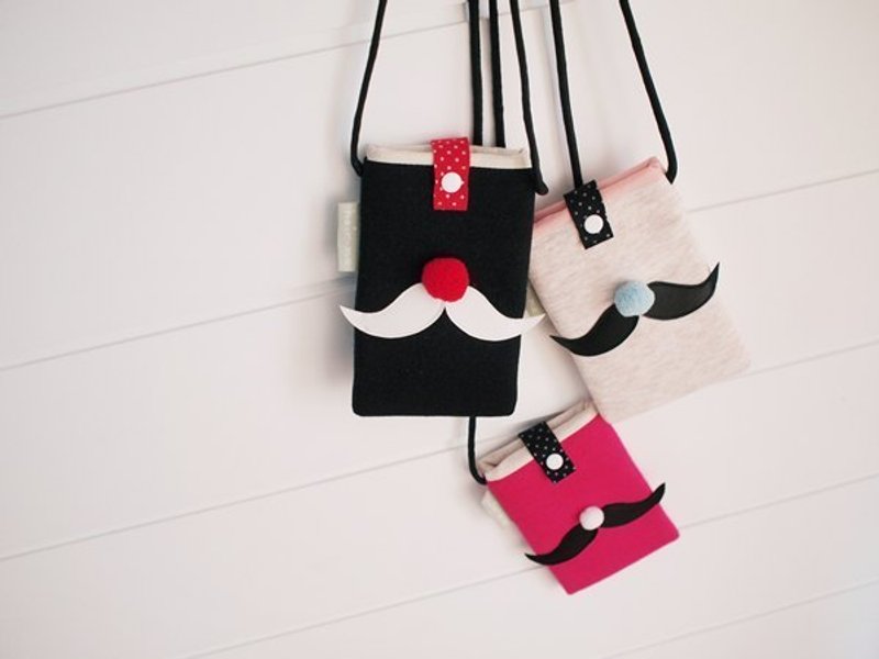 hairmo。翘胡子胸背手机包-黑 - 手机壳/手机套 - 其他材质 黑色